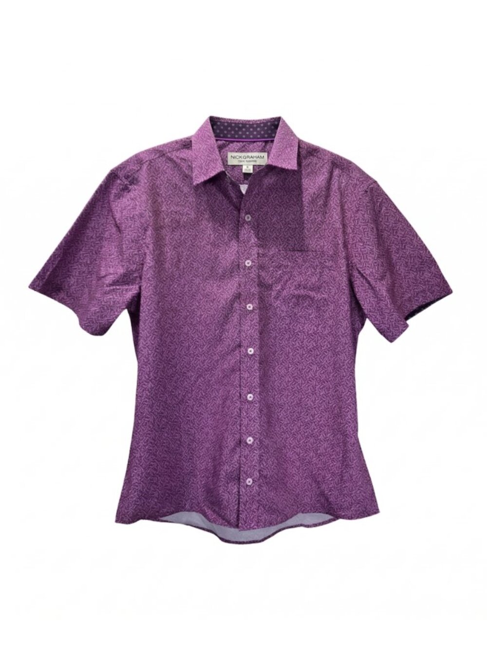 New Men’s Purple Button-Up Dress Shirt – Size Medium